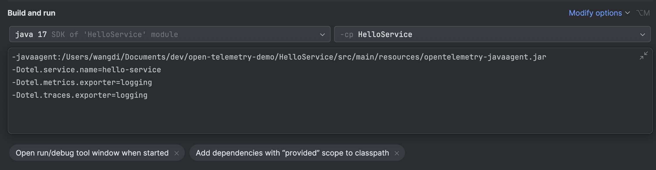 Otel Java Agent Config